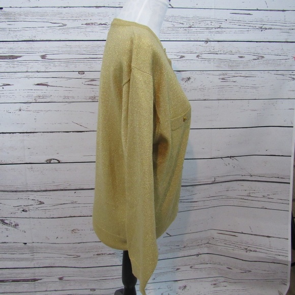 Milano Design Group VINTAGE gold shimmery cardigan - Picture 3 of 5